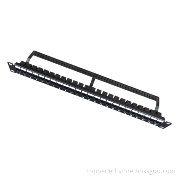 UTP Blank Patch Panel 24port with Back Bar